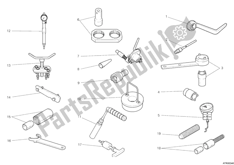 Tutte le parti per il Strumenti Di Servizio Per Officina, Motore Ii del Ducati Superbike 848 EVO 2012